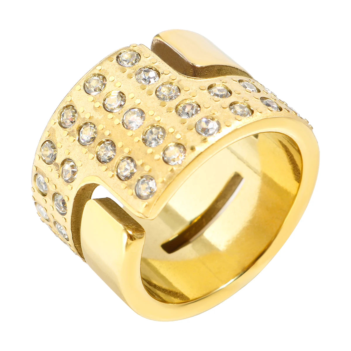 Anéis de ouro para mulheres da moda
