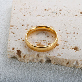 2/4/6/8mm anel de aço inoxidável de alta qualidade para mulheres homens casal casamento atacado simples anéis banhado a ouro alta polonês jóias 206101513 