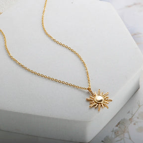 Colar Feminino Sun Flower Banhado em Ouro 18K - Azzura