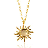 Colar Feminino Sun Flower Banhado em Ouro 18K - Azzura
