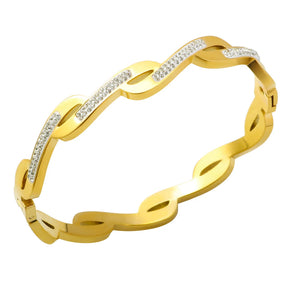 Bracelete Feminino Ondas da Vida Banhado em Ouro 18K - Azzura