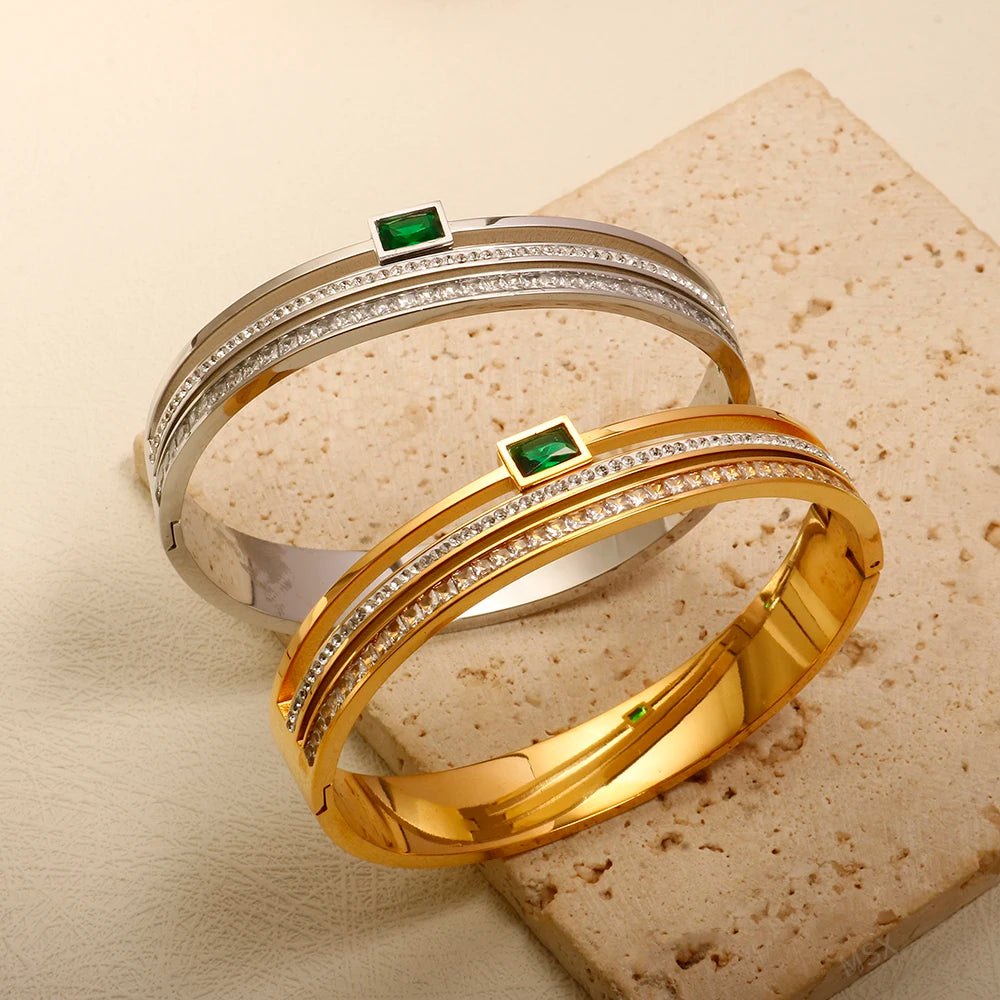 Bracelete Feminino Tríplice Coroa Banhado em Ouro 18K - Azzura