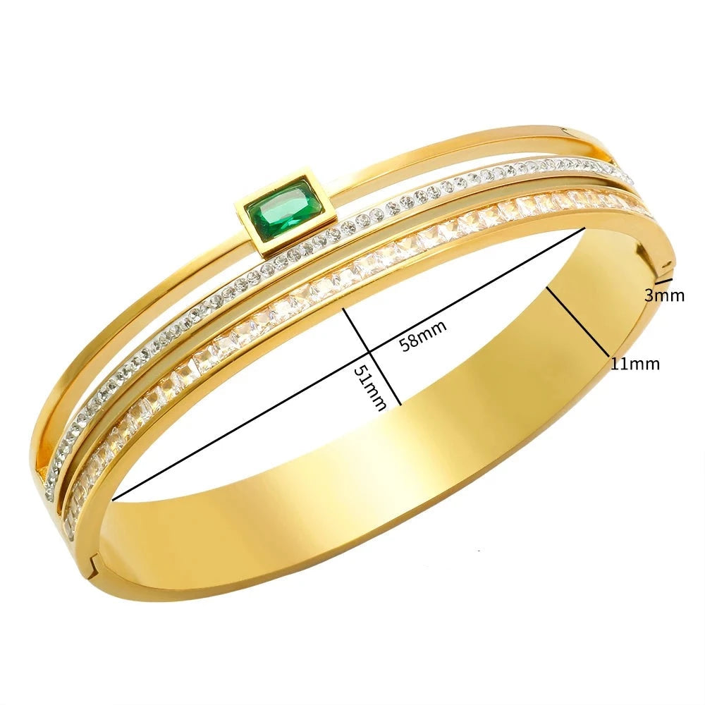 Bracelete Feminino Tríplice Coroa Banhado em Ouro 18K - Azzura
