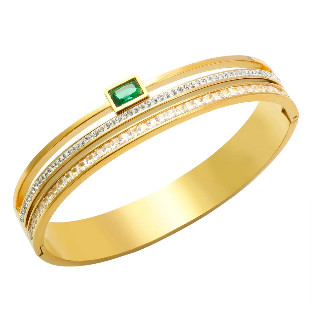 Bracelete Tríplice Coroa Banhado em Ouro 18K - Azzura