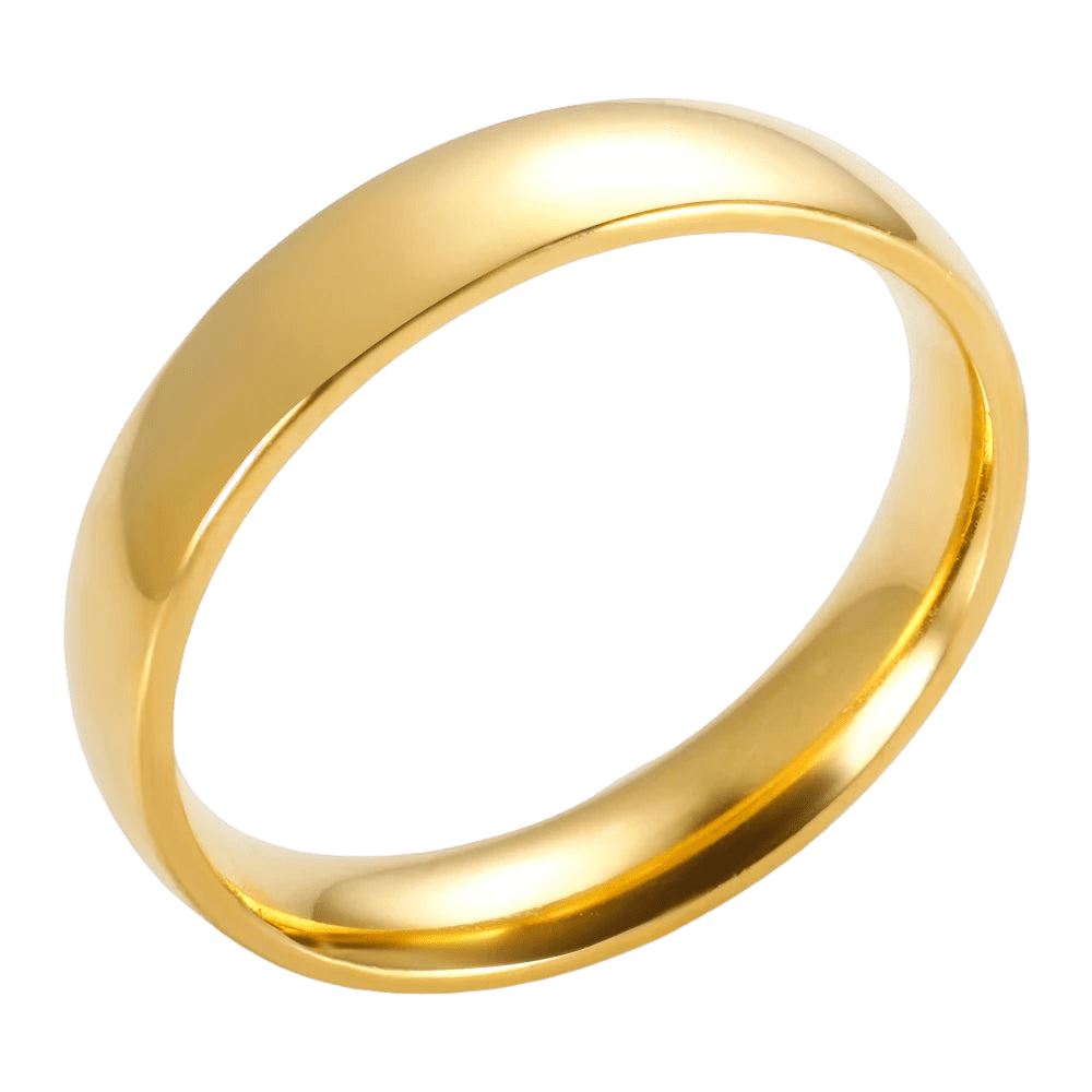 Aliança Polonesa Casamento Perfeito Banhado em Ouro 18K - Azzura