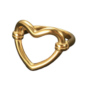 Anel Feminino Coração de Amor Banhado em Ouro 18K - Azzura