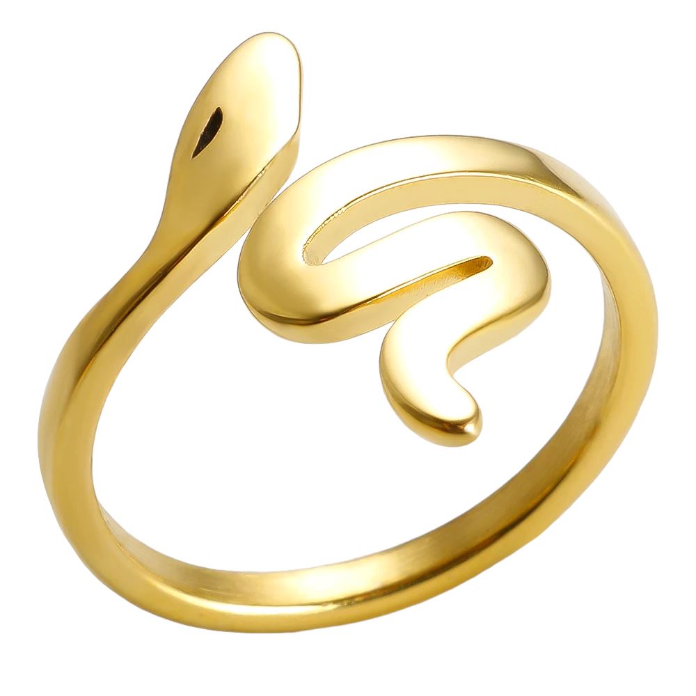 Anel Serpente Banhado em Ouro 18K - Azzura