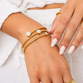 Bracelete 3 Marias Banhado em Ouro 18K - Azzura