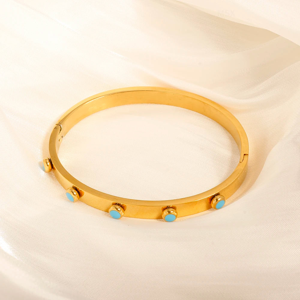 Bracelete Aqua Banhado em Ouro 18K - Azzura