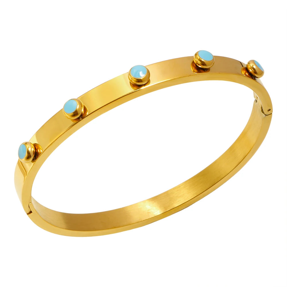 Bracelete Feminino Aqua Banhado em Ouro 18K - Azzura