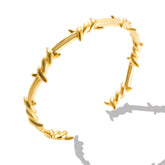 Bracelete Feminino Arame Farpado Banhado em Ouro 18K - Azzura