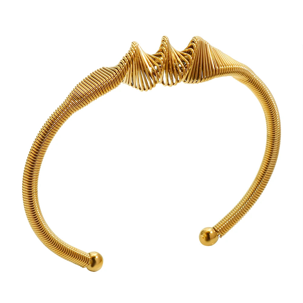 Bracelete Sobre as Ondas Banhado em Ouro 18K - Azzura