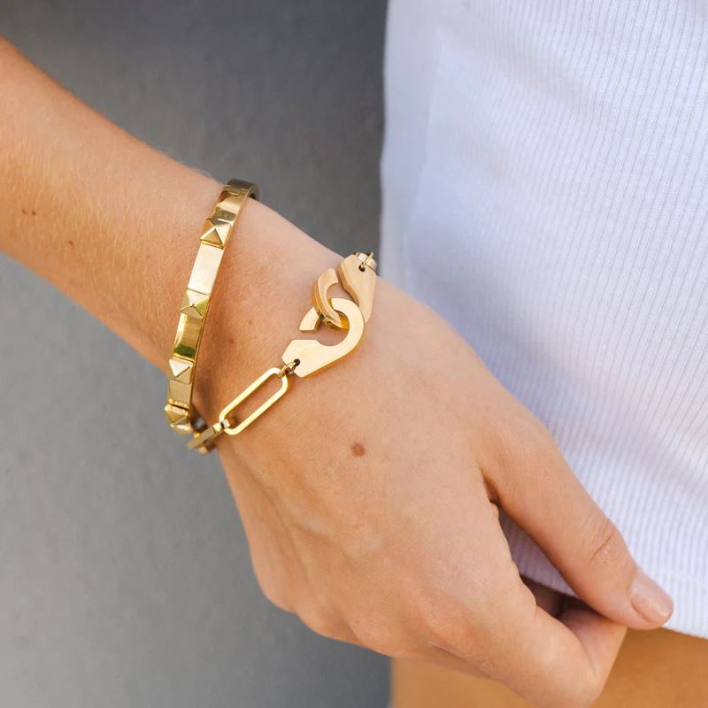 Bracelete Feminino Stud Banhado em Ouro 18K - Azzura