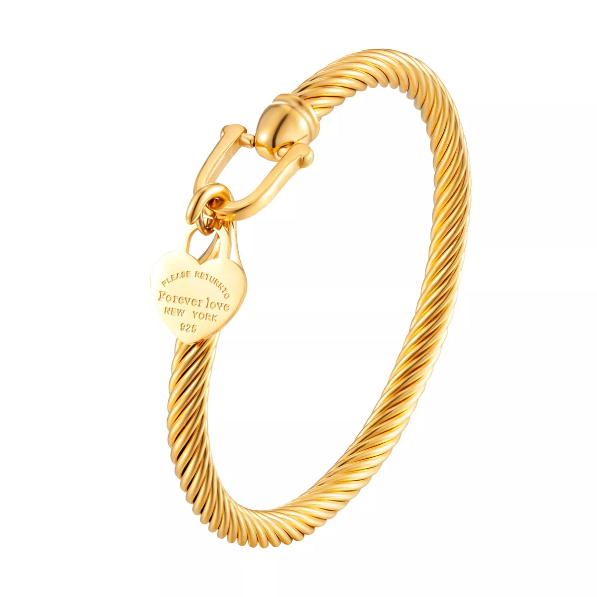 Bracelete Americano Forever Love Banhado em Ouro 18K - Azzura