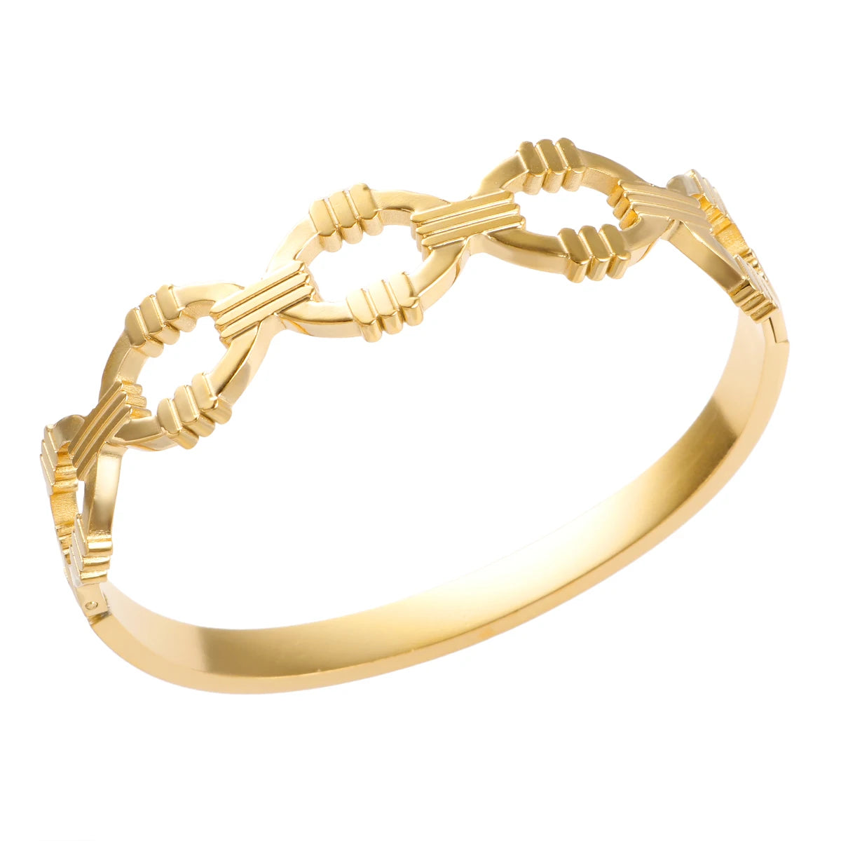Bracelete Montserrat Banhada em Ouro 18K Bracelete Montserrat Banhada em Ouro 18K Azzura Ouro 17-18Cm 
