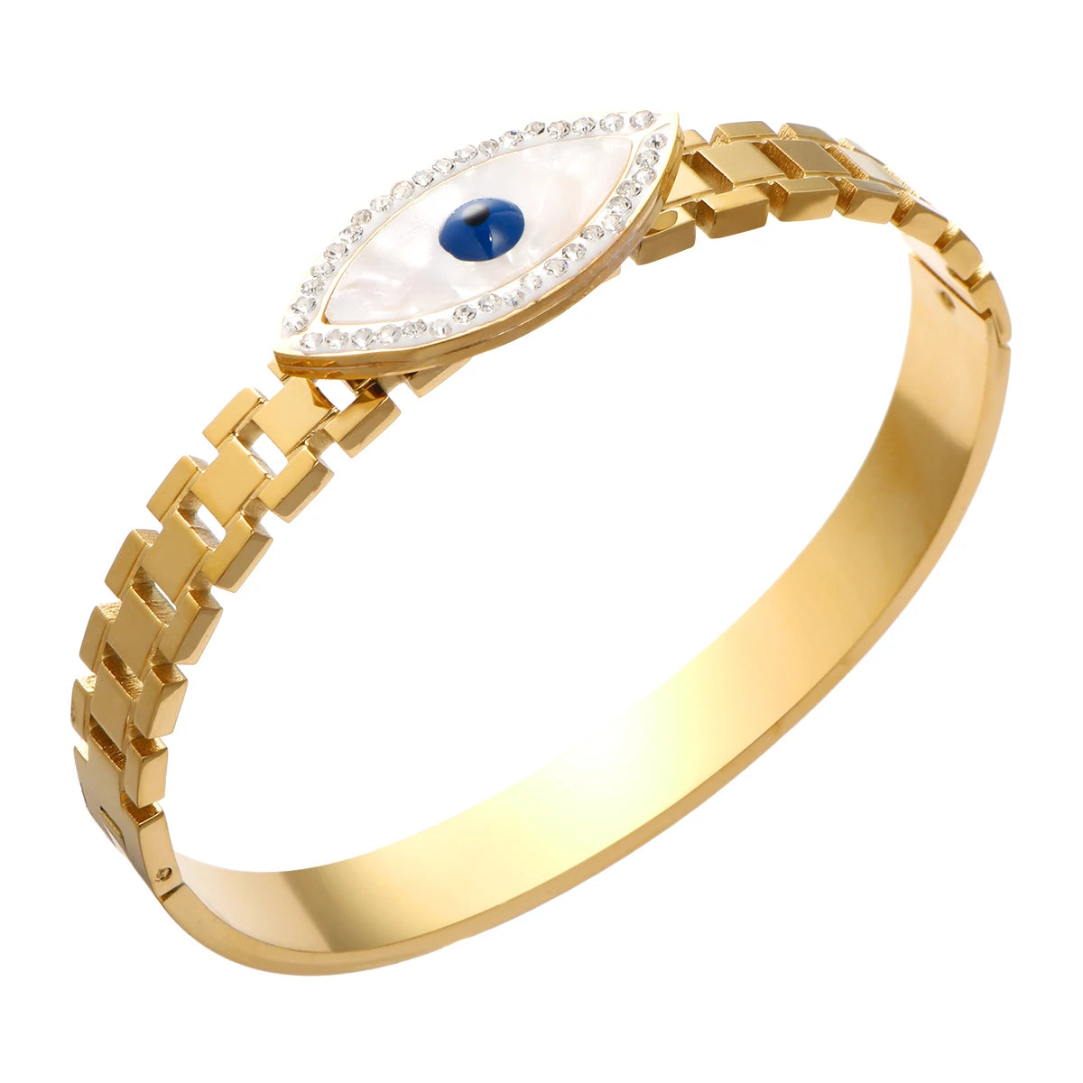 Bracelete Olho do Bem Banhado em Ouro 18K Bracelete Olho do Bem Banhado em Ouro 18K Azzura Ouro 17-18Cm 