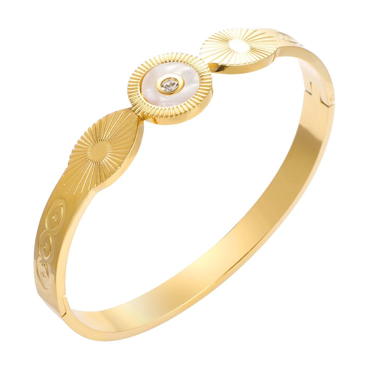 Bracelete Roda da Fortuna Banhado em Ouro 18K Bracelete Roda da Fortuna Banhado em Ouro 18K Azzura Ouro 17-18Cm 