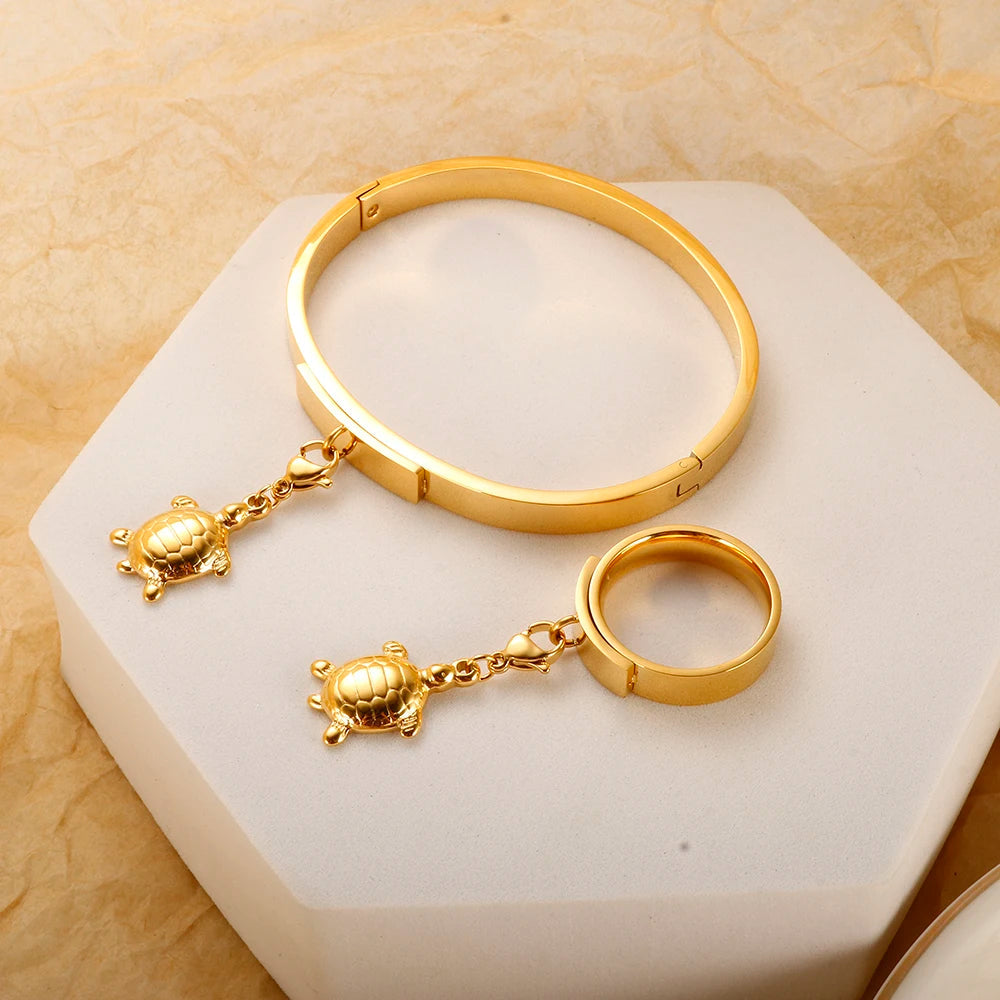 Bracelete Tartaruga Banhado em Ouro 18K - Azzura