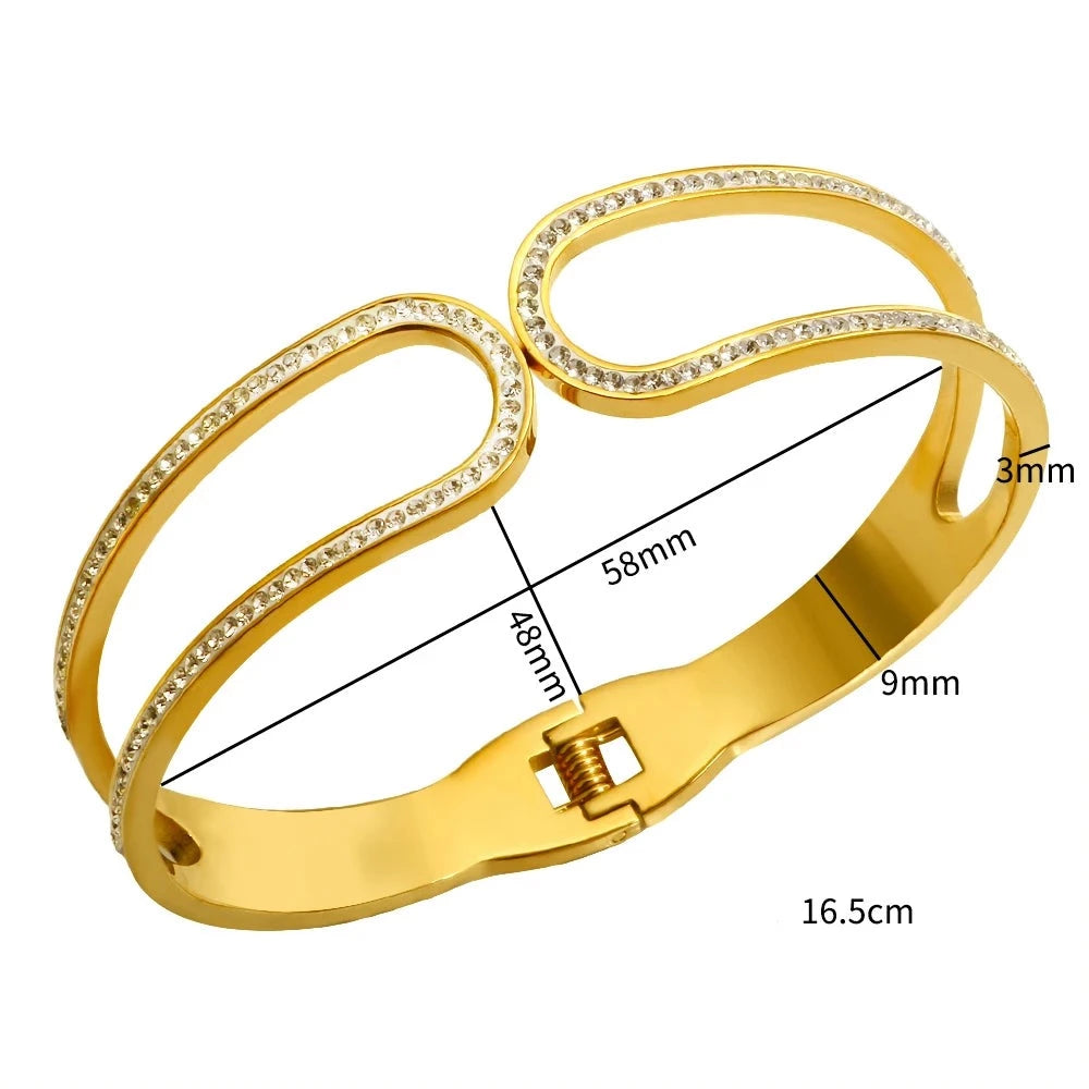 Bracelete Feminino Amor Vazado Banhado em Ouro 18K - Azzura