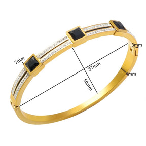 Bracelete Feminino Charme Moderno Banhado em Ouro 18K - Azzura