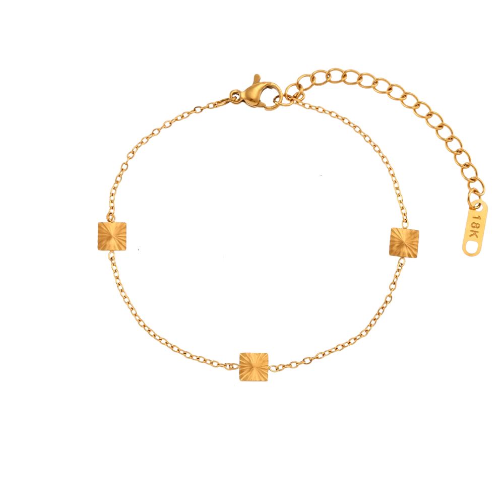 Pulseira Yuffy Banhada em Ouro 18K Pulseira Yuffy Banhada em Ouro 18K Azzura Ouro Modelo 1 18 até 23cm 1.5g